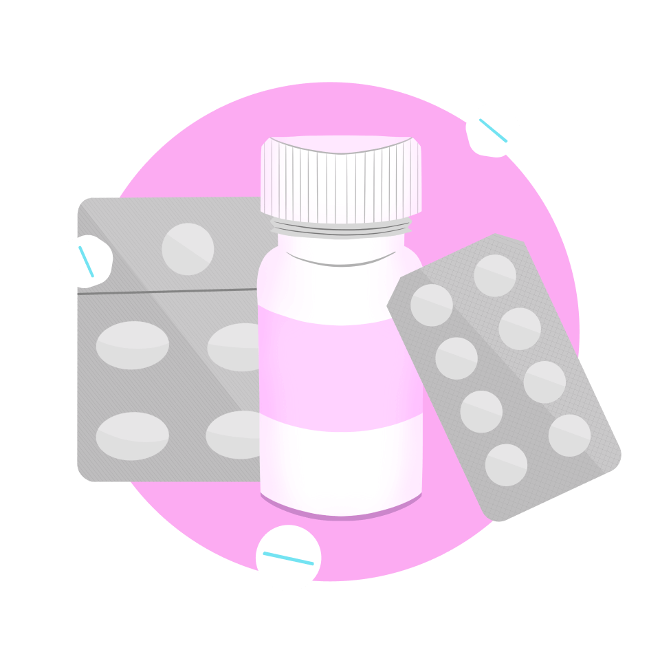 Abortion pill bottle and pill packs